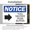 Signmission Fuel Shutoff Push Button (Right Arrow) Sign With Symbol, 7 in W x Rectangle, Vinyl Decal OS-2PACK-NS-D-57-L-12942 - alternate 5